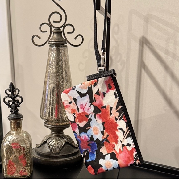 Lodis Floral Leather Wristlet Pouch - Picture 1 of 8